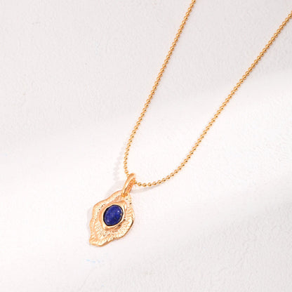 Lapis Lazuli and Gold-Plated Sterling Silver Necklace