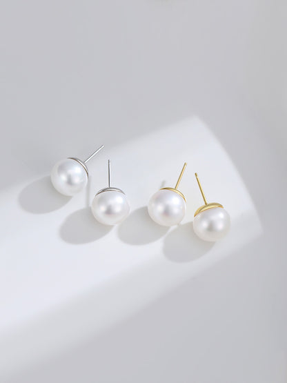 Natural Pearl Stud Earrings