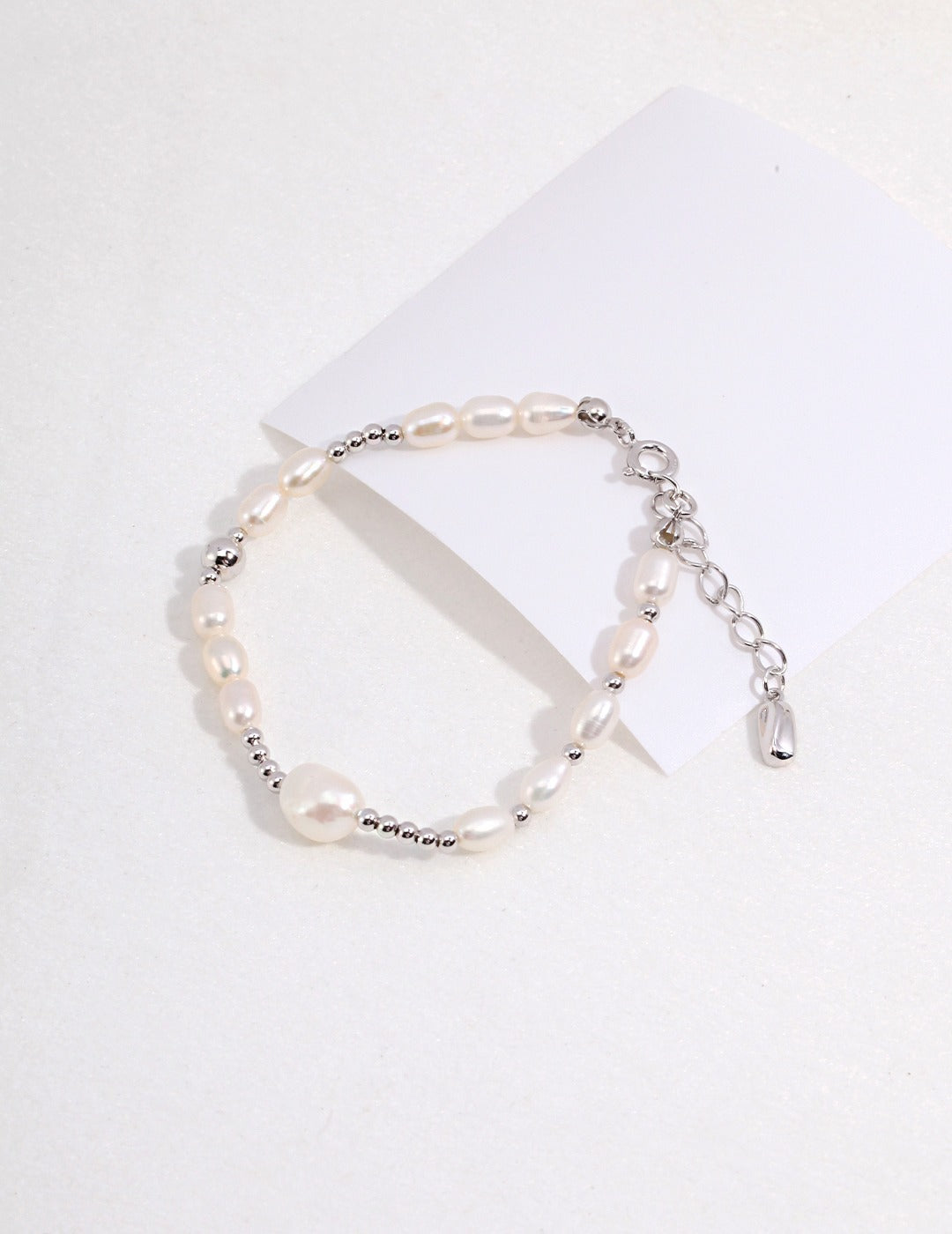 Natural Pearl and Sterling Silver Bracelet