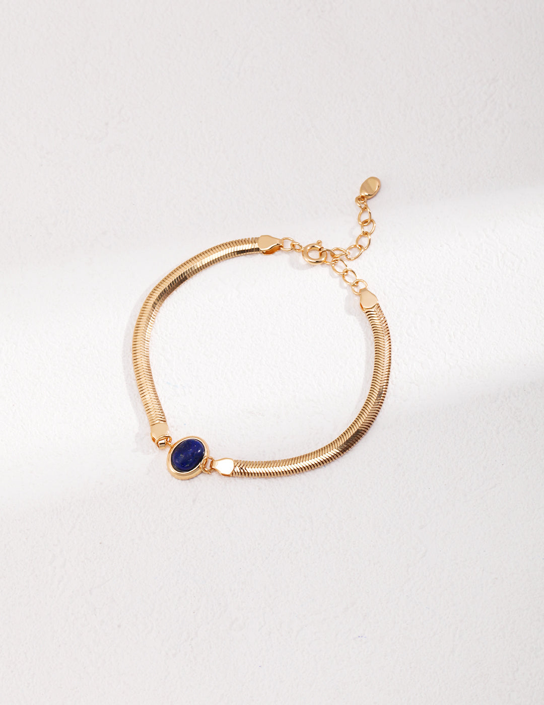 Gold-Plated Sterling Silver Bracelet with Tiger's Eye/Lapis Lazuli