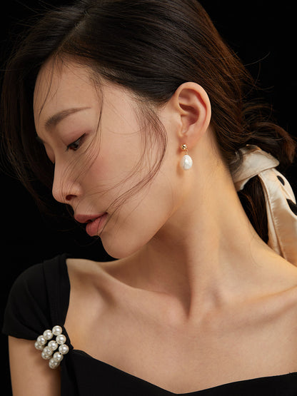 Baroque Pearl Drop Earrings