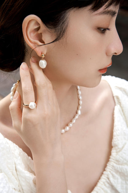 Baroque Pearl Drop Earrings