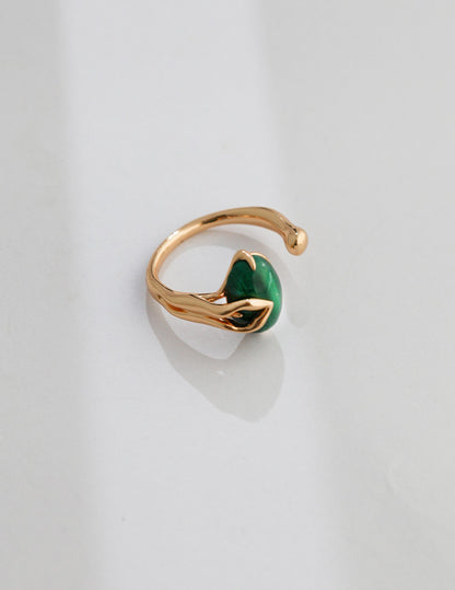 Malachite Open Ring