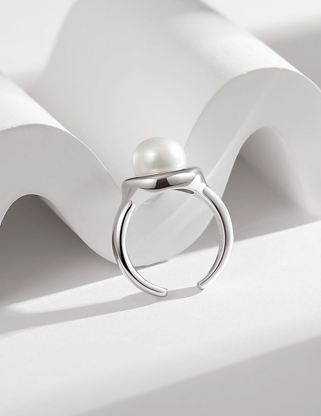 Natural Pearl & Sterling Silver Statement Ring