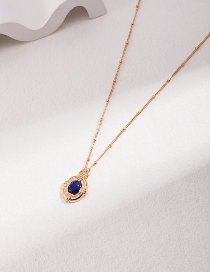 The Lapis Lazuli Necklace with Refined Vintage Charm