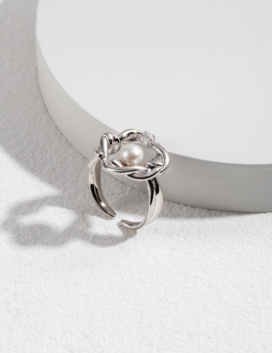 Willow Sterling Silver and Pearl Ring