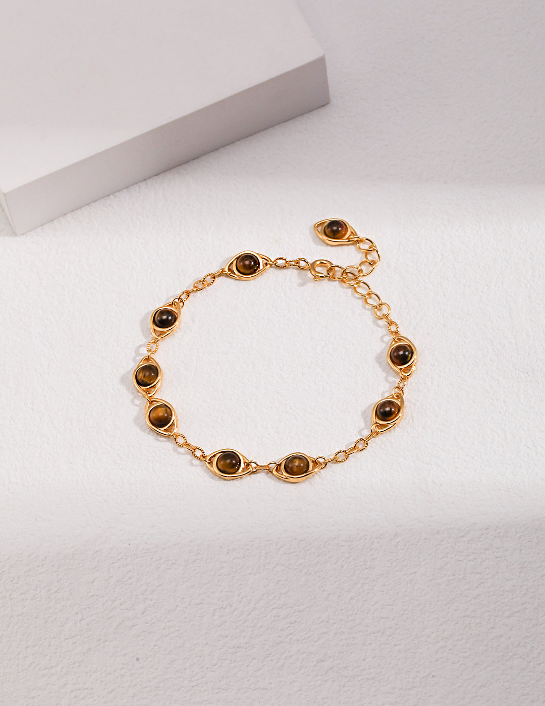 Tiger's Eye Bracelet in Gold-Plated Sterling Silver