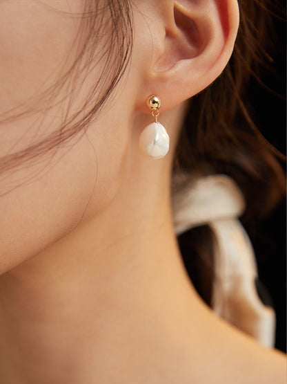 Baroque Pearl Drop Earrings