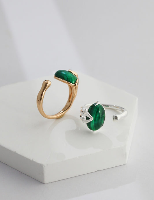 Malachite Open Ring