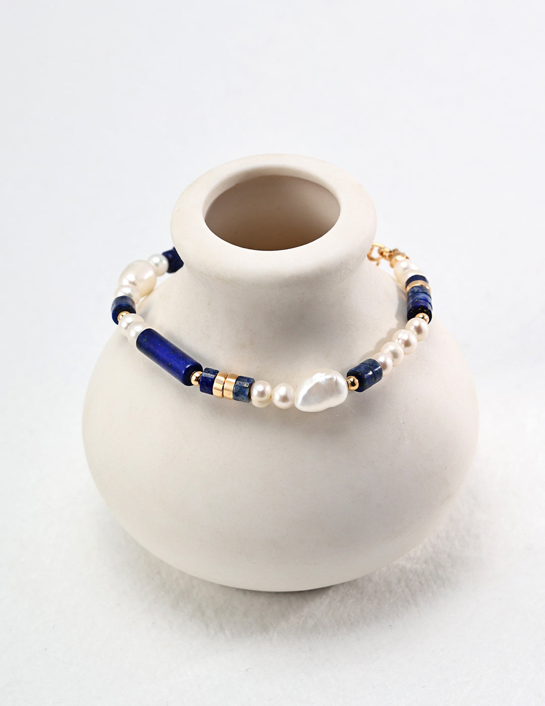 Lapis Lazuli and Pearl Bracelet