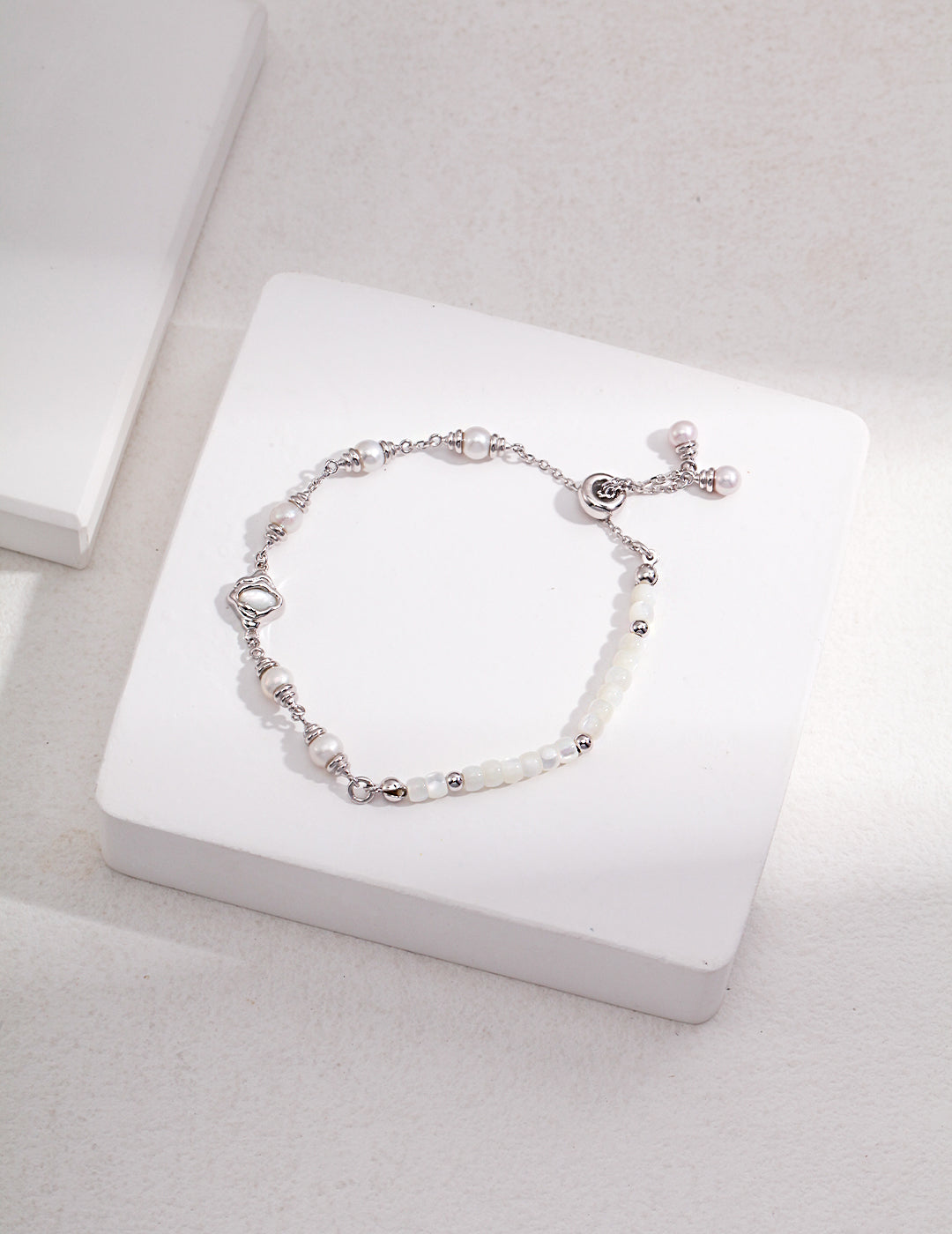 Mother of Pearl and Sterling Silver Bracelet